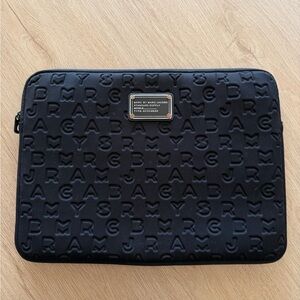 MARC JACOBS BLACK NEOPRENE LAPTOP BAG